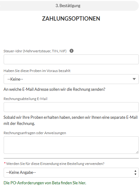 SGS Beta payment options email